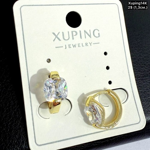 Сережки Xuping14К 10928 (1.3см)